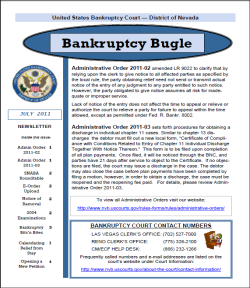 Bankruptcy Bugle Cover Page