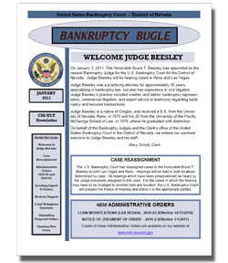 Bankruptcy Bugle Cover Page